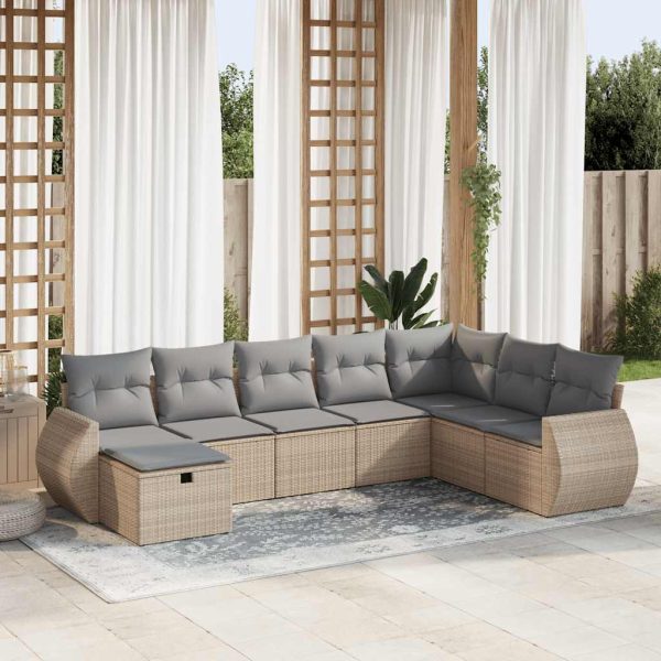 Loungeset Met Kussens Poly Rattan - Afbeelding 25