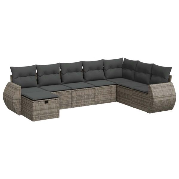 Loungeset Met Kussens Poly Rattan - Afbeelding 2