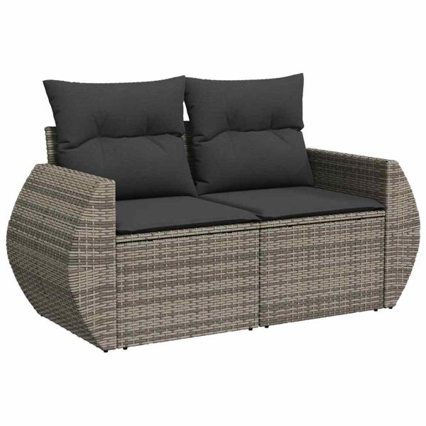 Loungeset Met Kussens Poly Rattan - Afbeelding 5