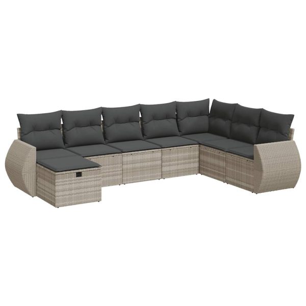 Loungeset Met Kussens Poly Rattan - Afbeelding 2