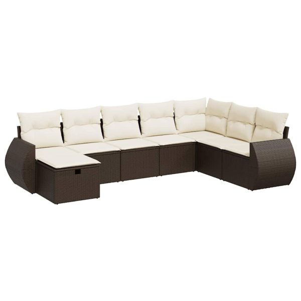 Loungeset Met Kussens Poly Rattan - Afbeelding 2