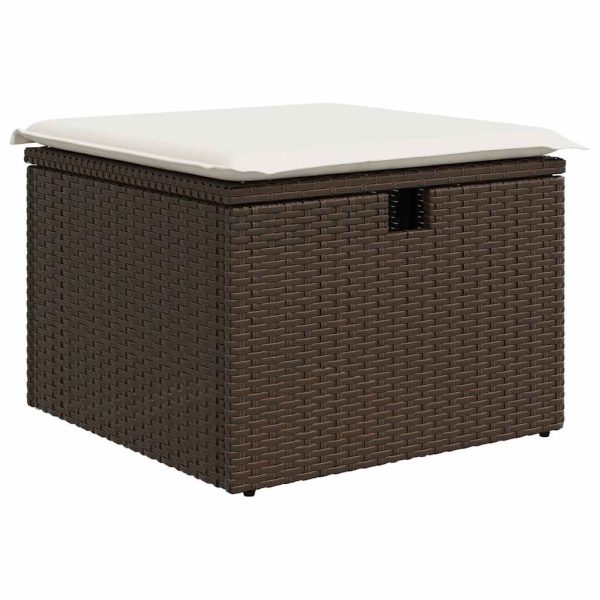 Loungeset Met Kussens Poly Rattan - Afbeelding 6