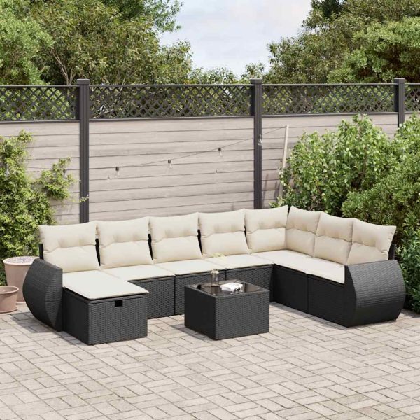 Loungeset Met Kussens Poly Rattan - Afbeelding 16