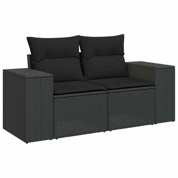 4-Delige Loungeset Met Kussens Poly Rattan - Afbeelding 4