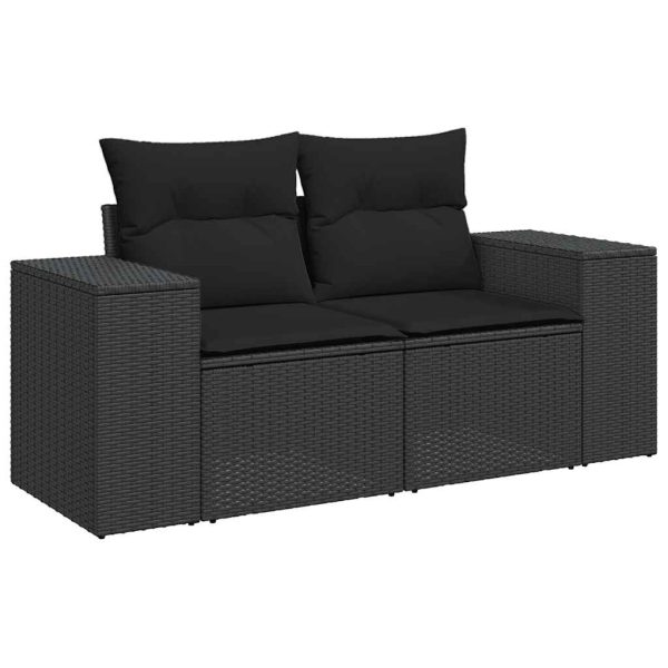 Loungeset Met Kussens Poly Rattan - Afbeelding 4