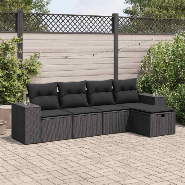 Loungeset Met Kussens Poly Rattan