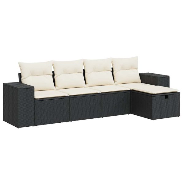 Loungeset Met Kussens Poly Rattan - Afbeelding 2