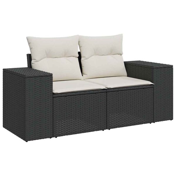 Loungeset Met Kussens Poly Rattan - Afbeelding 4