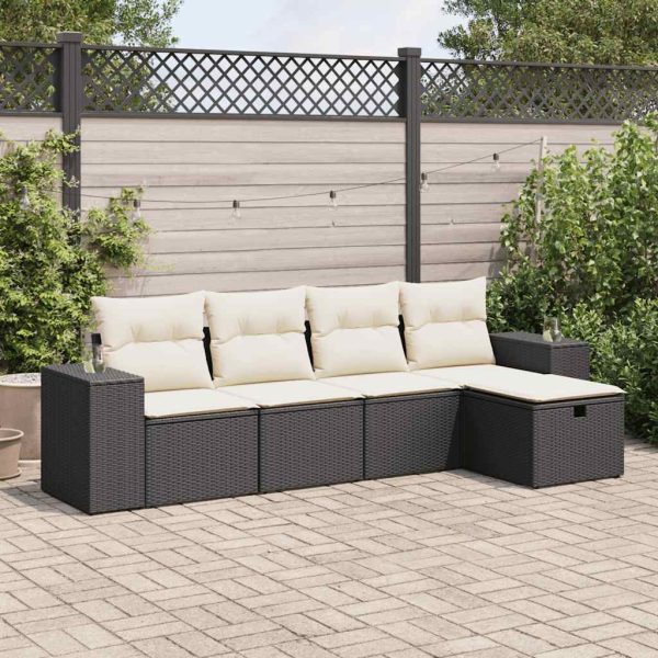 Loungeset Met Kussens Poly Rattan - Afbeelding 20