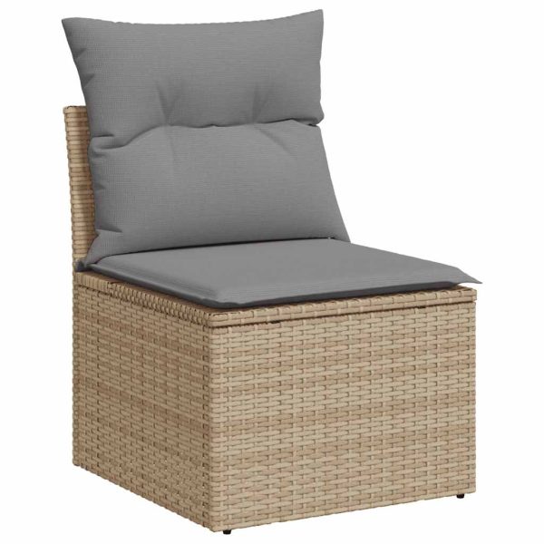 Loungeset Met Kussens Poly Rattan - Afbeelding 3