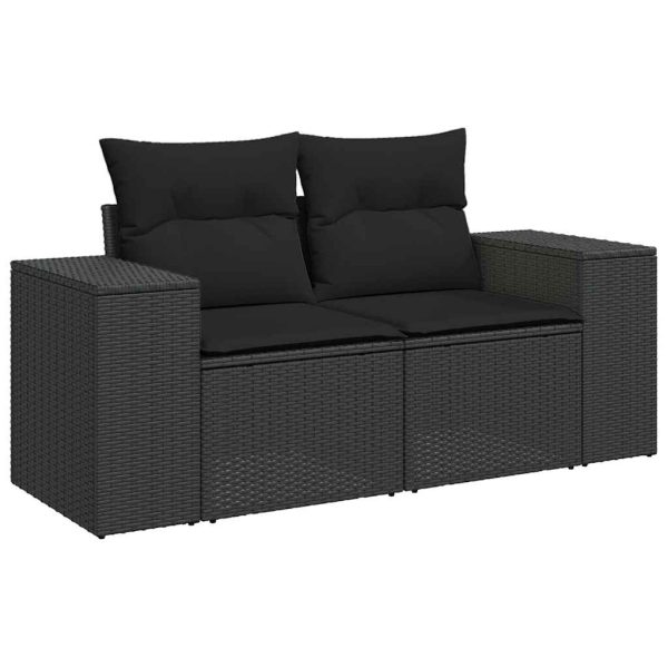 Loungeset Met Kussens Poly Rattan - Afbeelding 5