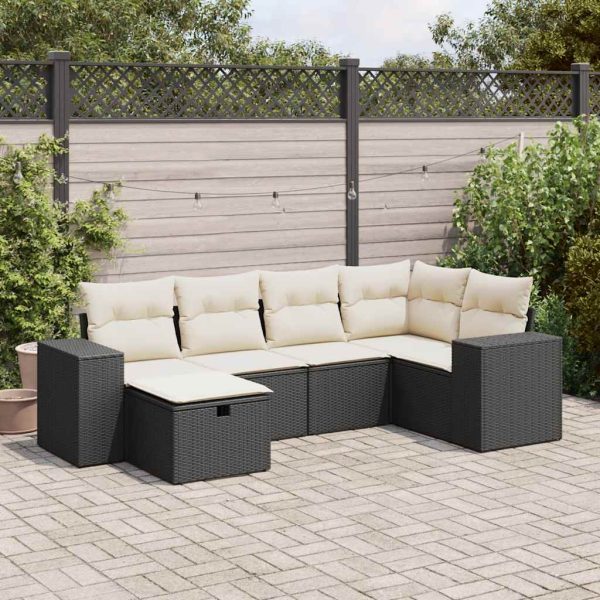 Loungeset Met Kussens Poly Rattan - Afbeelding 21