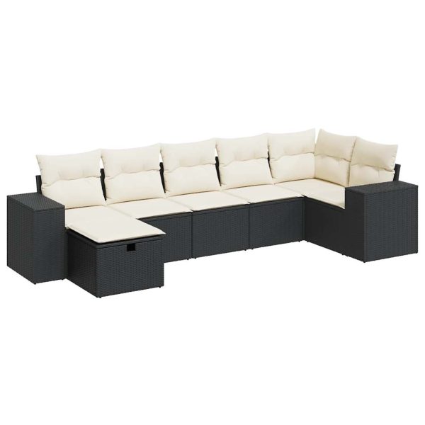 Loungeset Met Kussens Poly Rattan - Afbeelding 2