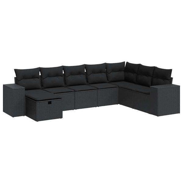 Loungeset Met Kussens Poly Rattan - Afbeelding 2