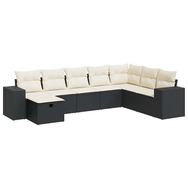 Loungeset Met Kussens Poly Rattan - Afbeelding 2