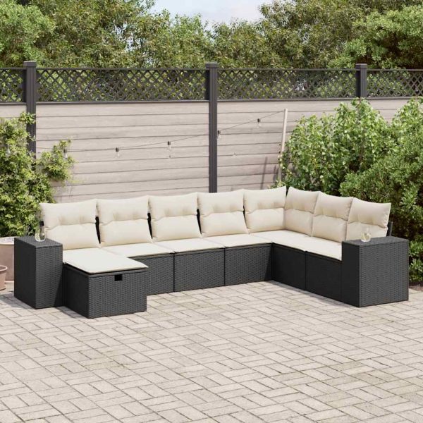 Loungeset Met Kussens Poly Rattan - Afbeelding 22