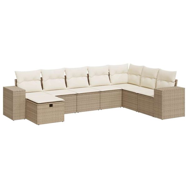 Loungeset Met Kussens Poly Rattan - Afbeelding 2