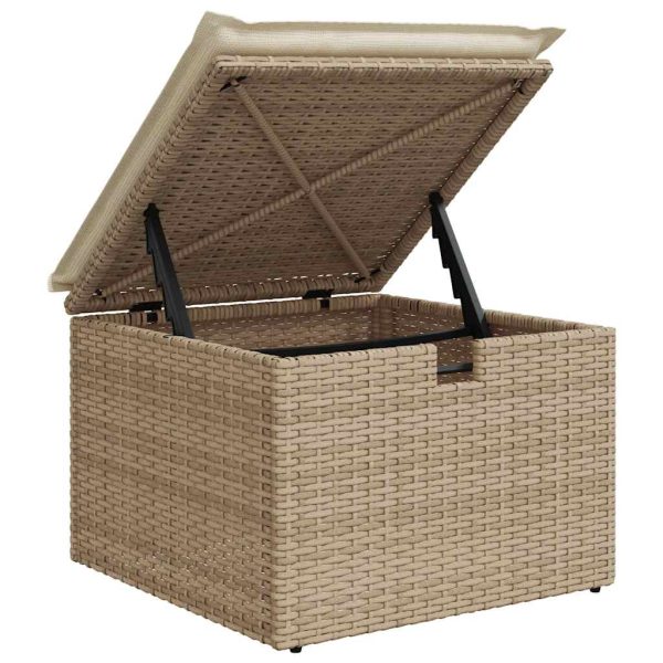 Loungeset Met Kussens Poly Rattan - Afbeelding 10