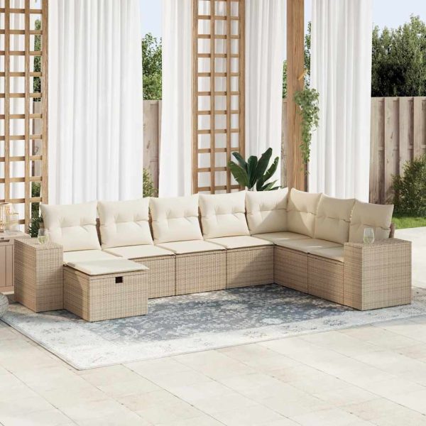 Loungeset Met Kussens Poly Rattan - Afbeelding 25