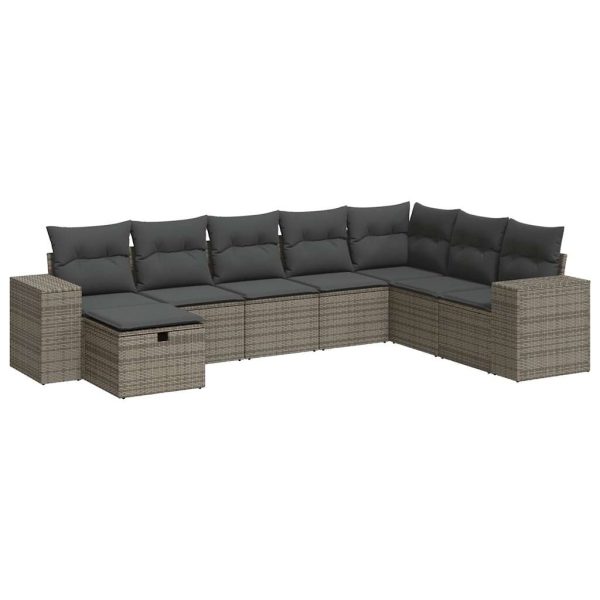 Loungeset Met Kussens Poly Rattan - Afbeelding 2