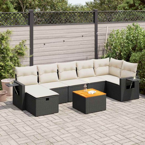 8-Delige Loungeset Met Kussens Poly Rattan - Afbeelding 14