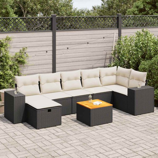 8-Delige Loungeset Met Kussens Poly Rattan - Afbeelding 16