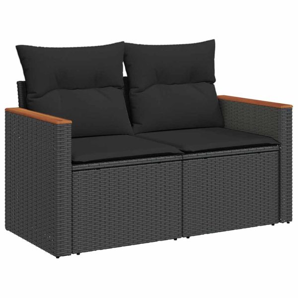 4-Delige Loungeset Met Kussens Poly Rattan - Afbeelding 4