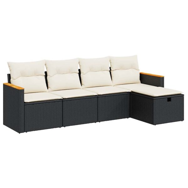 Loungeset Met Kussens Poly Rattan - Afbeelding 2