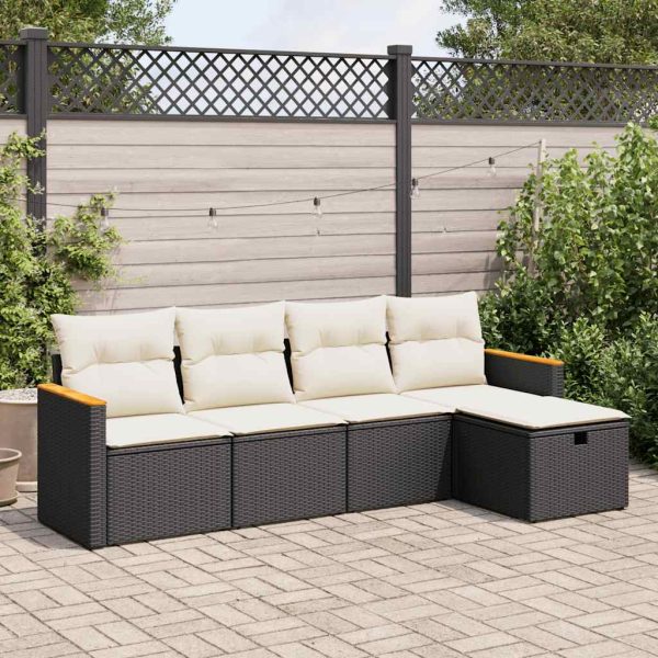 Loungeset Met Kussens Poly Rattan - Afbeelding 18