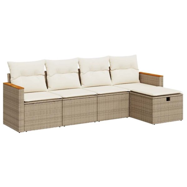 Loungeset Met Kussens Poly Rattan - Afbeelding 2