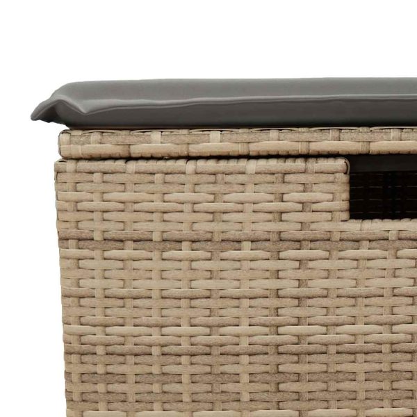 Loungeset Met Kussens Poly Rattan - Afbeelding 10