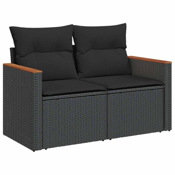 Loungeset Met Kussens Poly Rattan - Afbeelding 5