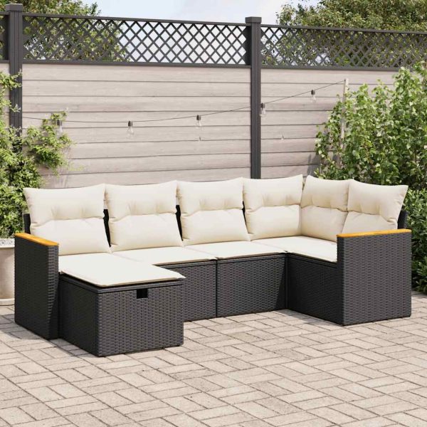 Loungeset Met Kussens Poly Rattan - Afbeelding 18