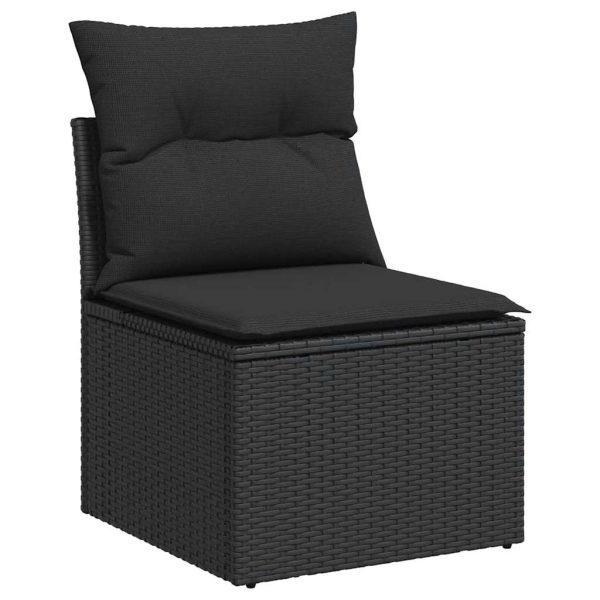 Loungeset Met Kussens Poly Rattan - Afbeelding 4