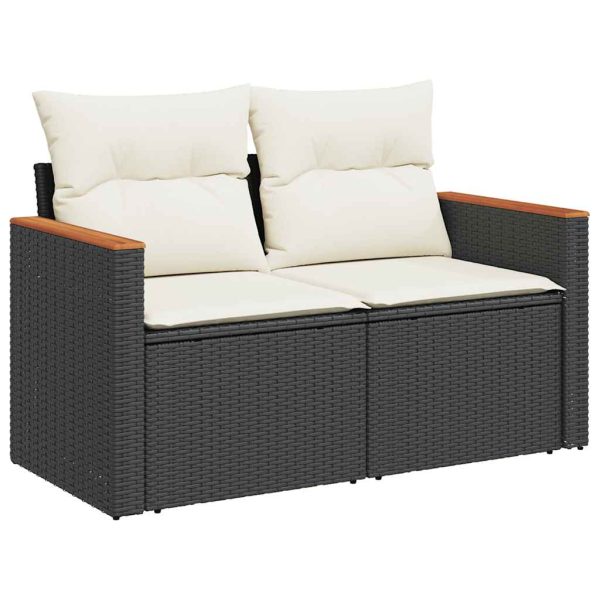 Loungeset Met Kussens Poly Rattan - Afbeelding 3