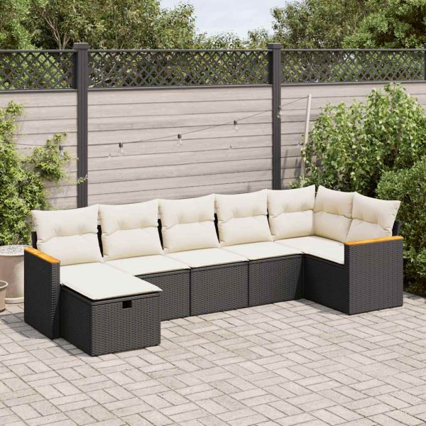 Loungeset Met Kussens Poly Rattan - Afbeelding 18