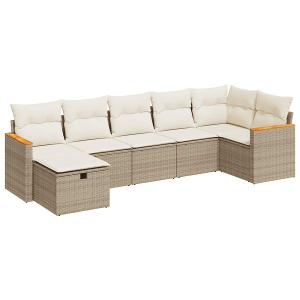 Loungeset Met Kussens Poly Rattan - Afbeelding 2