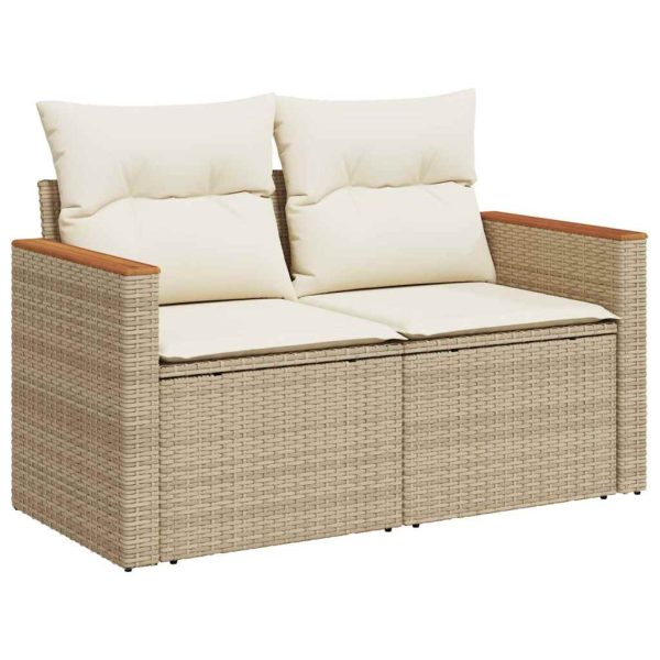 Loungeset Met Kussens Poly Rattan - Afbeelding 3