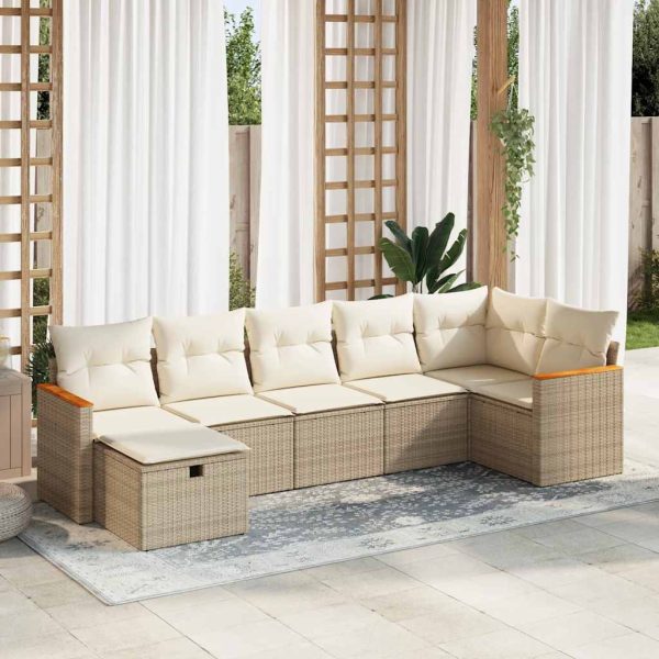 Loungeset Met Kussens Poly Rattan - Afbeelding 19