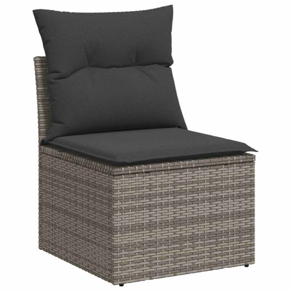 Loungeset Met Kussens Poly Rattan - Afbeelding 4