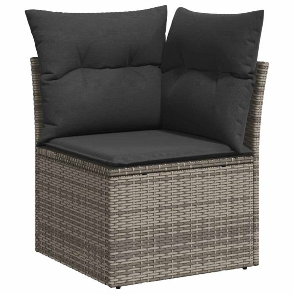 Loungeset Met Kussens Poly Rattan - Afbeelding 5