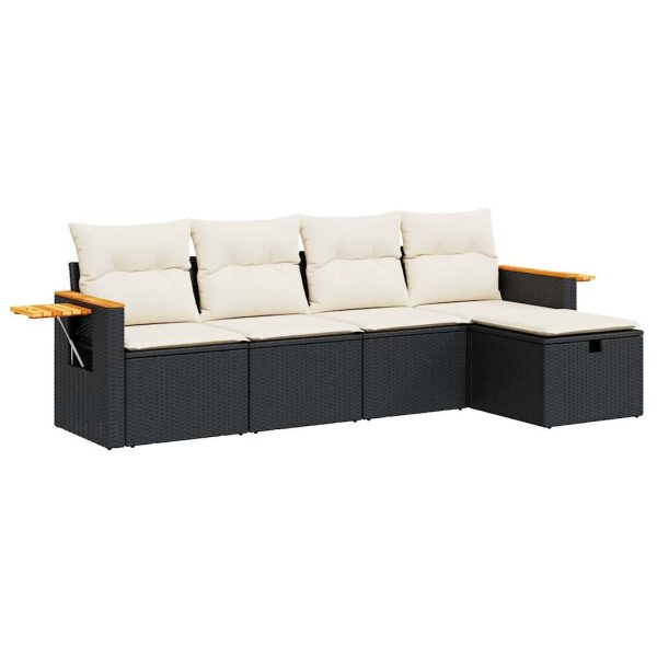 Loungeset Met Kussens Poly Rattan - Afbeelding 2