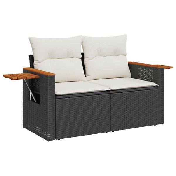 Loungeset Met Kussens Poly Rattan - Afbeelding 3