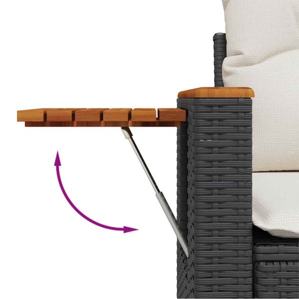 Loungeset Met Kussens Poly Rattan - Afbeelding 9