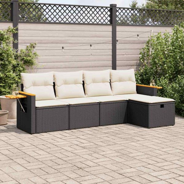 Loungeset Met Kussens Poly Rattan - Afbeelding 18