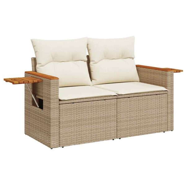 Loungeset Met Kussens Poly Rattan - Afbeelding 3