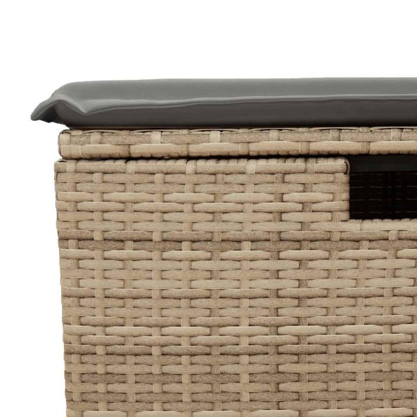 Loungeset Met Kussens Poly Rattan - Afbeelding 11