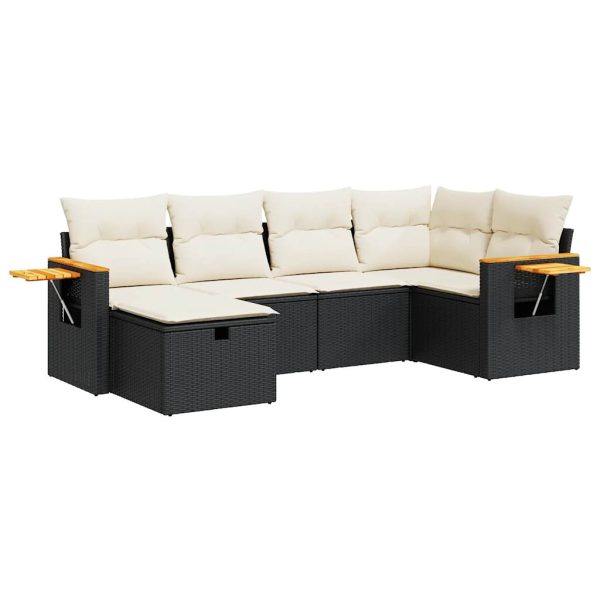 Loungeset Met Kussens Poly Rattan - Afbeelding 2