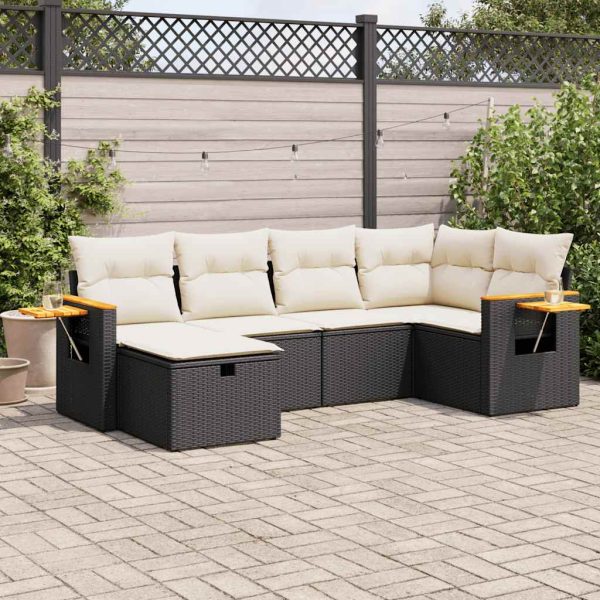 Loungeset Met Kussens Poly Rattan - Afbeelding 20