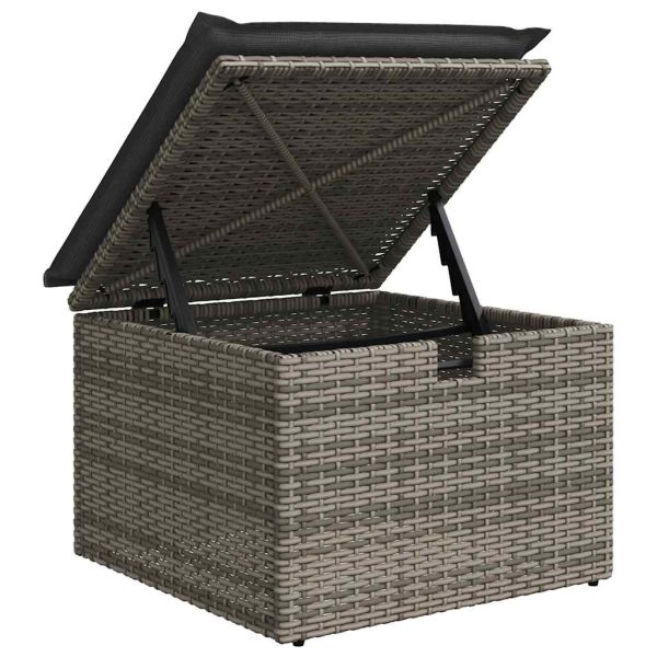 Loungeset Met Kussens Poly Rattan - Afbeelding 10